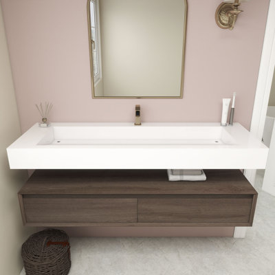Alysa Wall-Mounted Single Bathroom Vanity Set