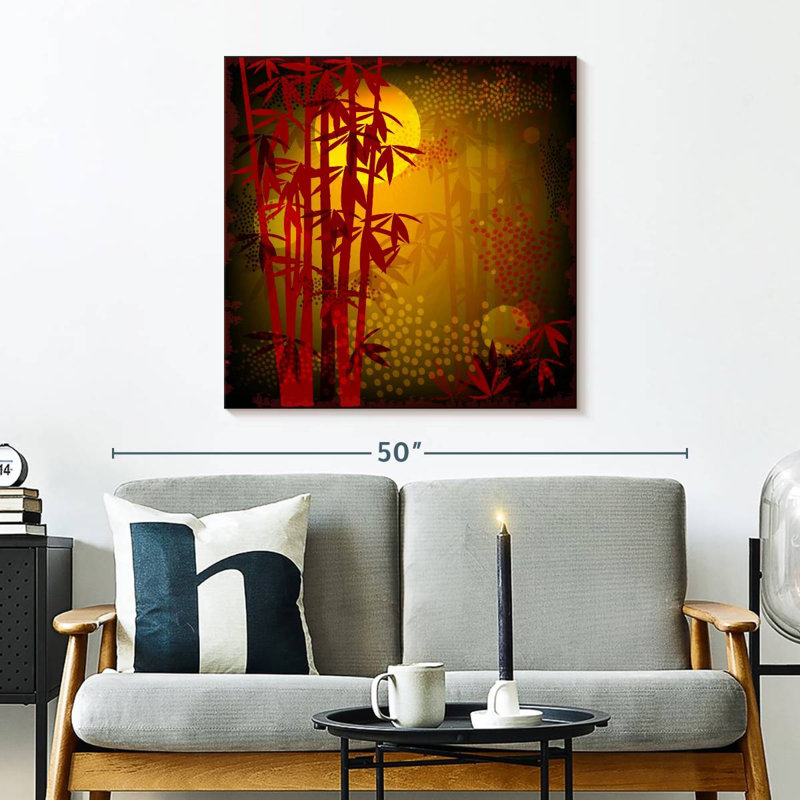 Illustration de bambou rouge Alvord, H 30 po x l 30 po