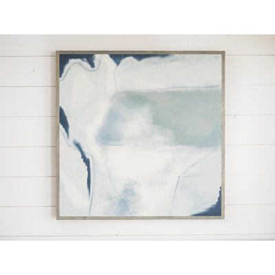 Seaglass Abstract Wood Framed Wall Art Sign