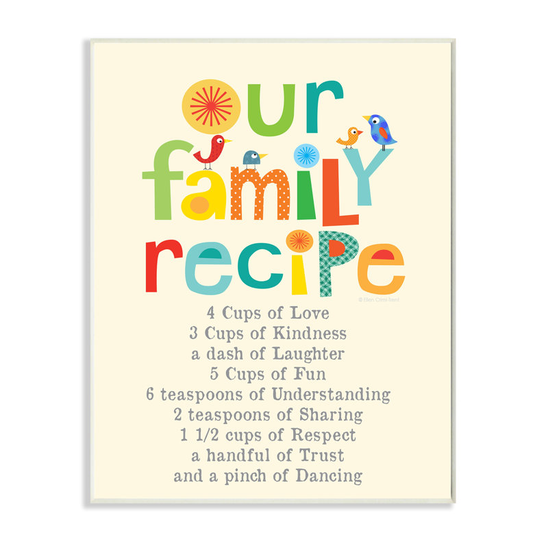 Plaque murale Gupton Our Family Recipe