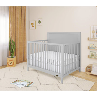  Lit de bébé convertible Dillian 5 en 1, certifié Jpma & Greenguard Gold, fabriqué avec du bois de pin de Nouvelle-Zélande