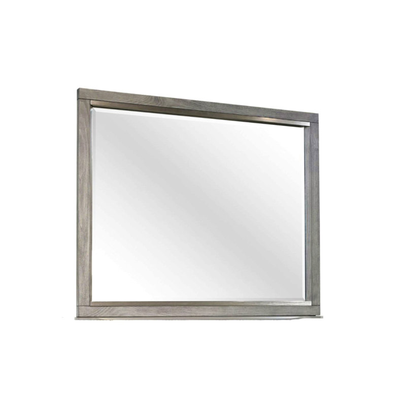 Miroir gris, 31,25 po x 45 po, Gris, Rectangulaire