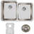 Lustertone 31.25" L x 20.5" W Double Basin Undermount Kitchen Sink Kit