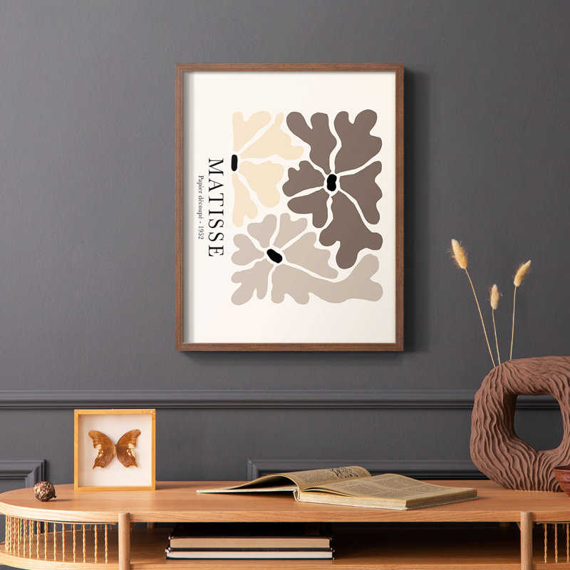 Matisse CCXLIX, reproduction encadrée - bois massif, Brun, H 22 po x l 28 po