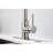 Pull Down Kitchen Faucet In Brushed Nickel - Stainless Steel, 360 Rotating Nozzle For Versatile Water Usage, Single Handle Easy Temperature And Flow Control, Corrosion Treatment Finish, Rotatable-651576706