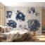Adhésif mural floral pelez et collez - Jardin des souvenirs - bleu-116176492