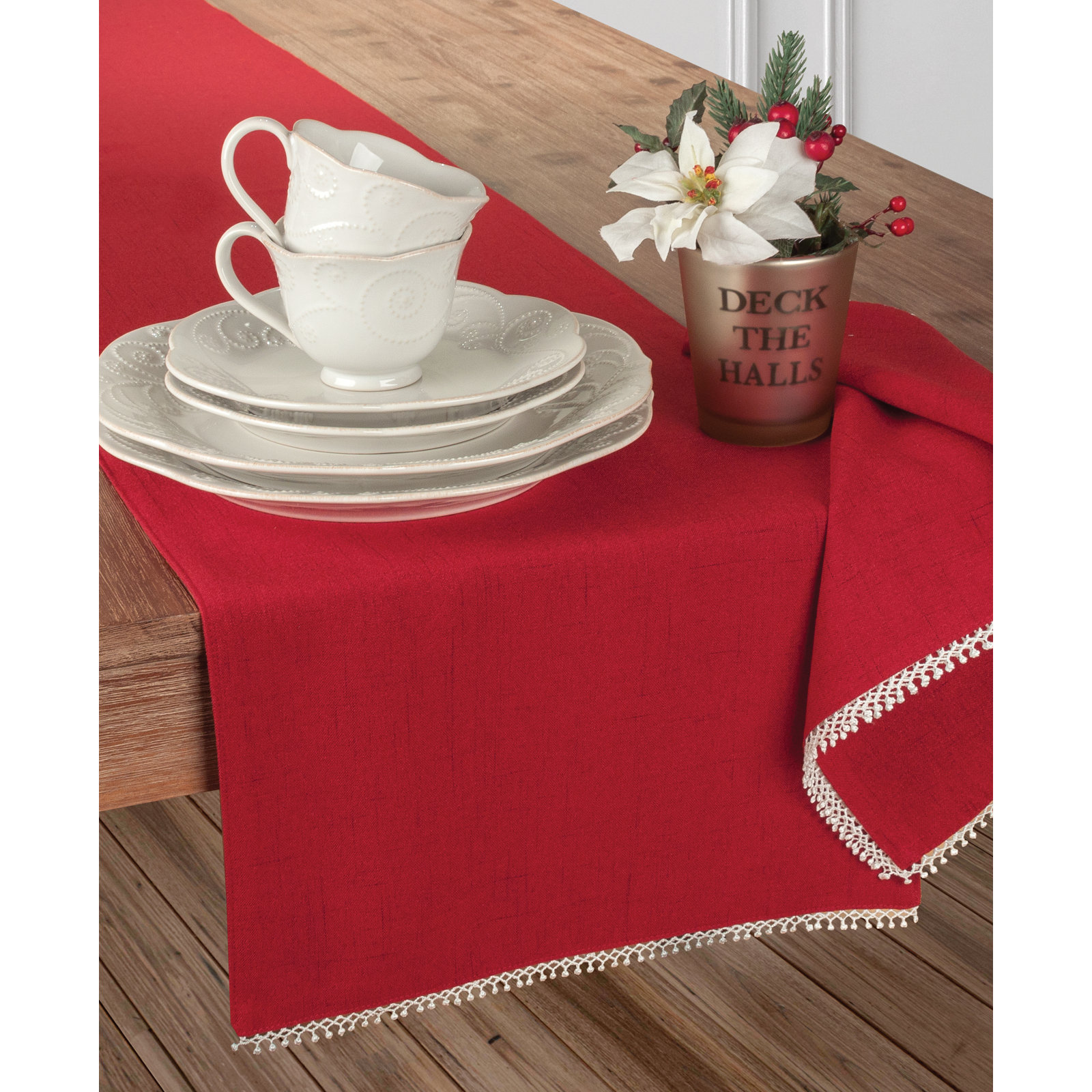 French Perle Collection French Perle Napkin, Red