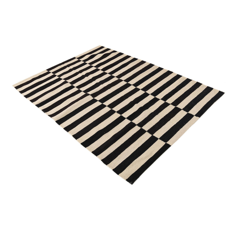 Tapis noir et blanc Orta