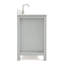 Meuble-lavabo simple 42 po avec plateau en marbre de Carrare Aberdeenshire-85364212