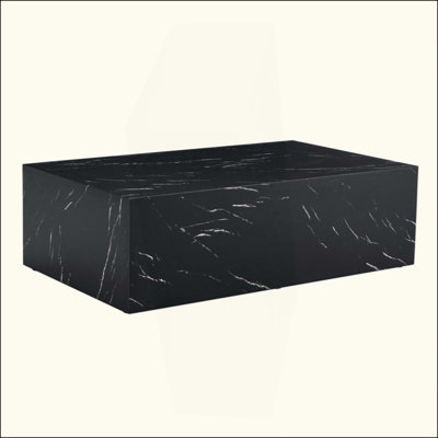 Marble Texture MDF Coffee Table - Luxurious Design, Perfect Living Room Accent, Fashionable And Versatile