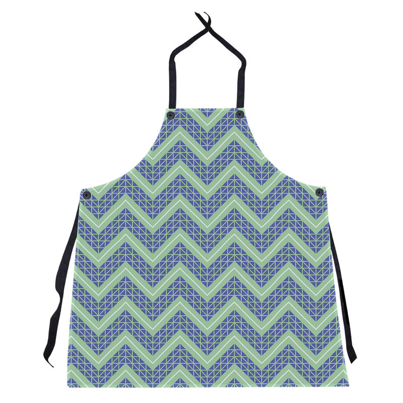 Stephenie Bib Apron, Green/Blue