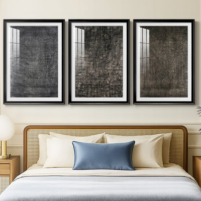 Lattice Luster I  -Custom Framed  Premium Print W Matt - 3 Pieces