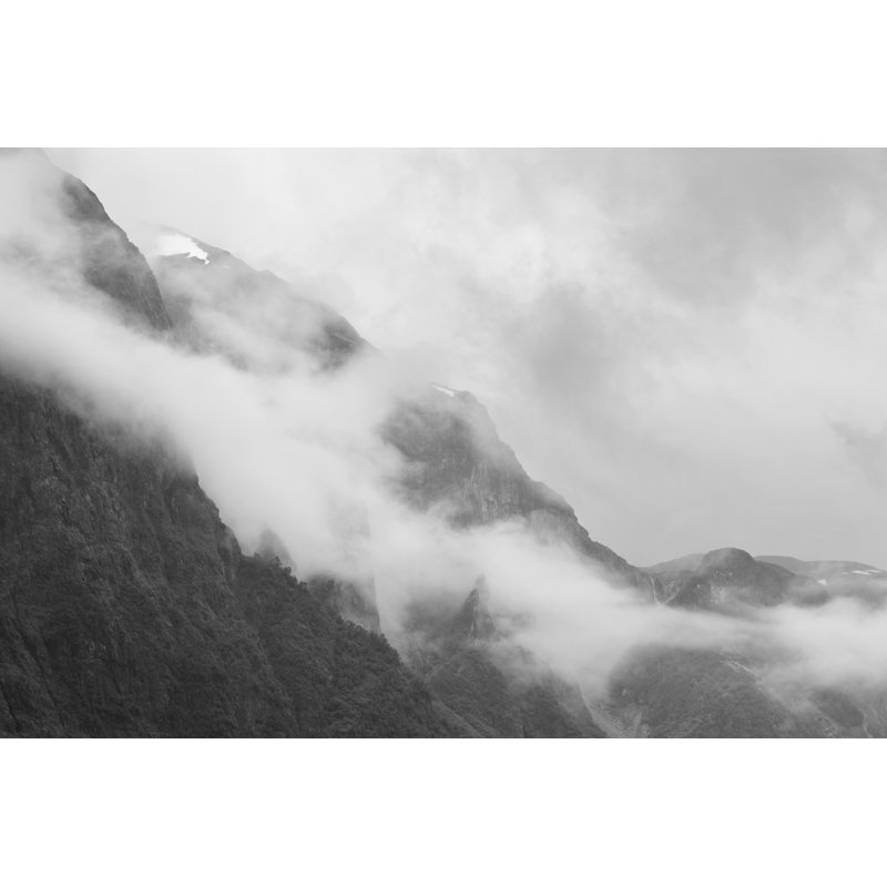 Martina Norwegian Mountain With Fog - Wrapped Canvas Print, 30cm H x 46cm W x 3.8cm D