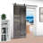 Paneled Wood/Metal Barn Door with Installation Hardware Kit 6 Colors 84" Height-78392653-78392642