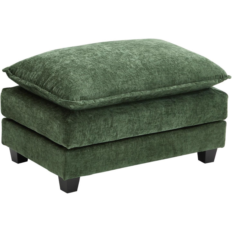 Repose-pieds George Chenille, Vert
