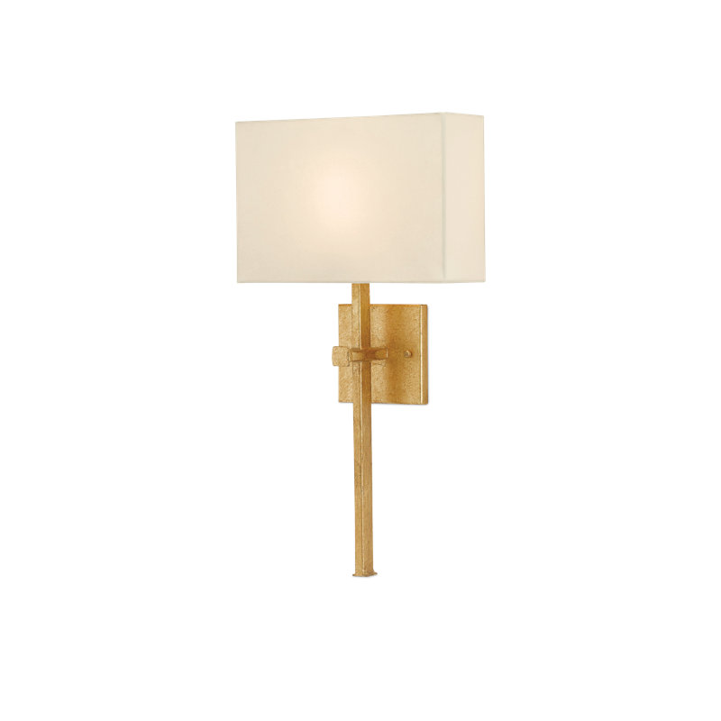Ashdown Candle Wall Light, Antique Gold Leaf