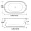 Winders 1485mm x 790mm Soaking Acrylic Bathtub