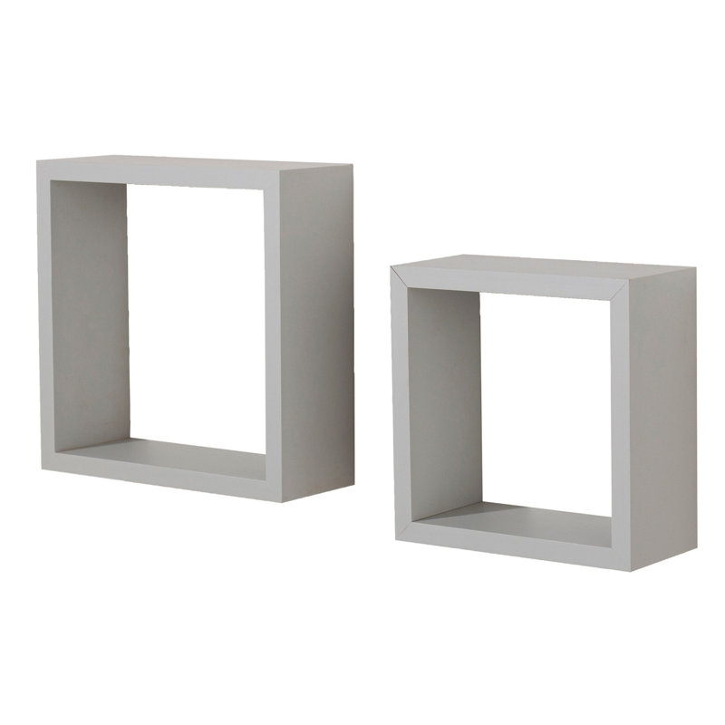 Hudson Shelf Kits, 2 Wall Cube Kit, Grey
