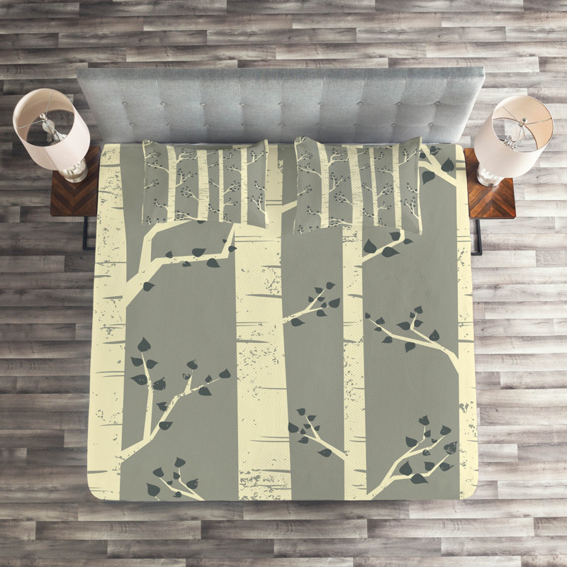 Rustic Polyester Coverlet, King Bedspread + 2 Shams