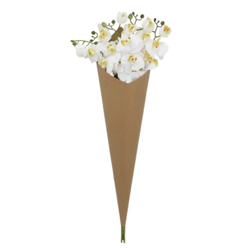 36" Artificial White Phalaenopsis Orchid Stems