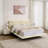 Branson Floating PU Leather Platform Bed With LED Lights & Tufted Headboard-879610011
