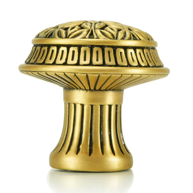 HAMPTON KNOB; CLEAR CRYSTAL, Gold