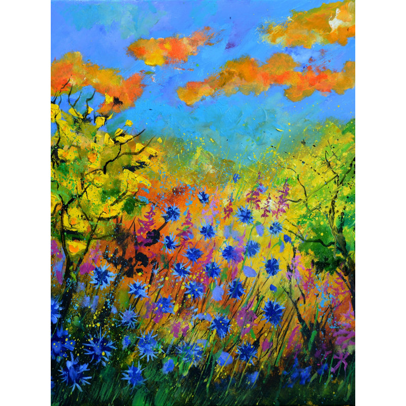 Blue Cornflowers Print by Pol Ledent, 25.25" H x 31.25" W