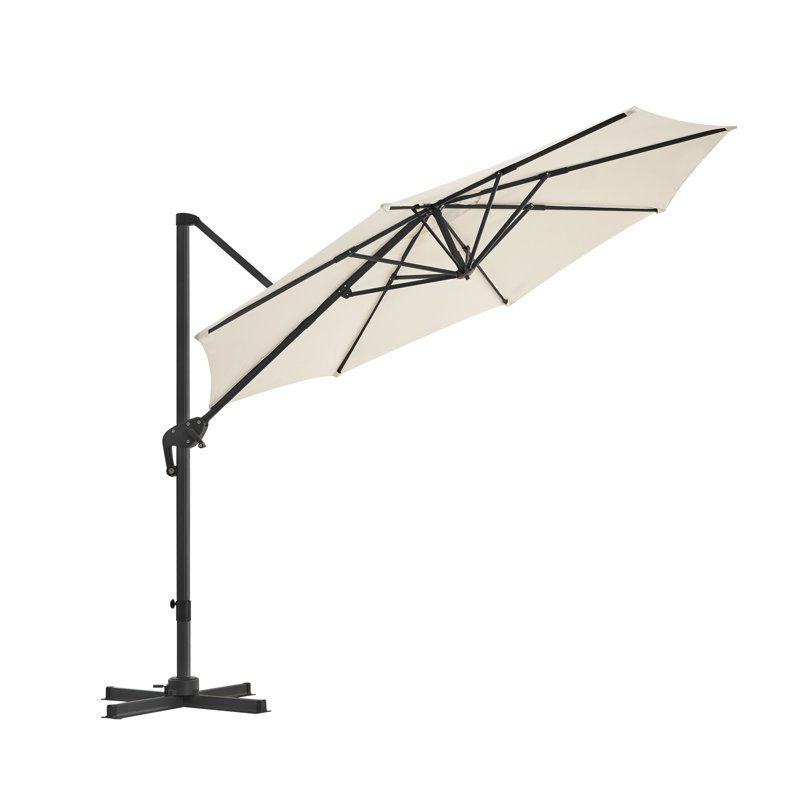 Cambriella Market Parasol, 250cm H x 300cm W x 300cm D, Beige