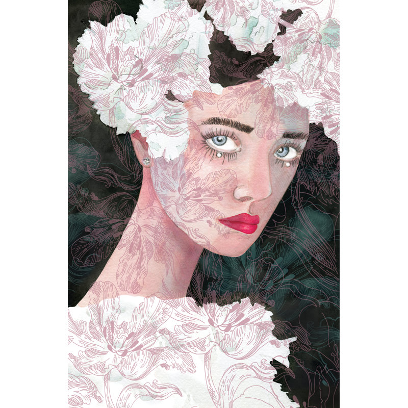 Floral Duchess by Mercedes Lopez Charro - Graphic Art Print on Paper, 91 cm H x 61 cm W, Wrapped Canvas