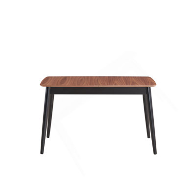Table de salle à manger naturelle et noire avec rallonge Bufferfly