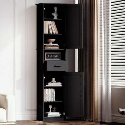 Armoire de rangement avec 2 portes de grange et 1 tiroir