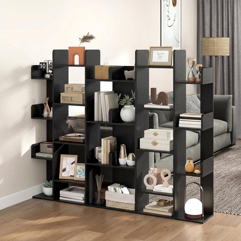 141cm H x 86cm W Etagere Bookcase, Black