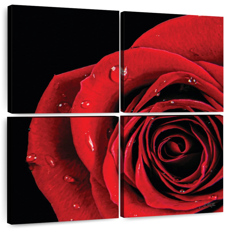 Harnek Pop de rose rouge, H 18 po x l 18 po
