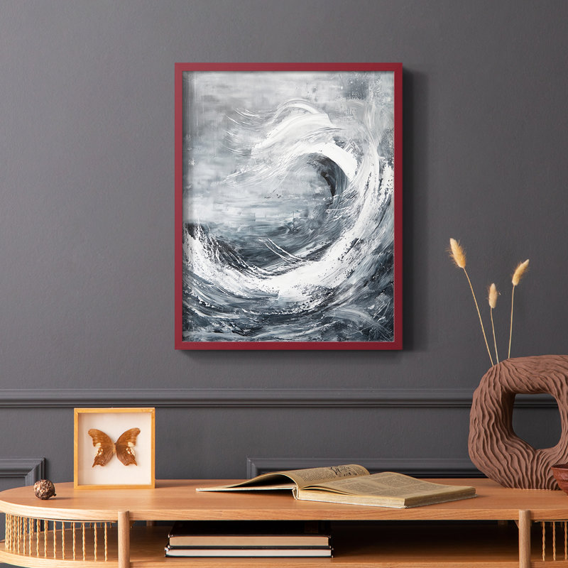NAUTICAL Series CCXIV - Impression encadrée de qualité supérieure - Prêt à être accroché - Aucun clou requis, Rouge