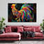 Impression sur toile multicolore coq abstrait-1151330976