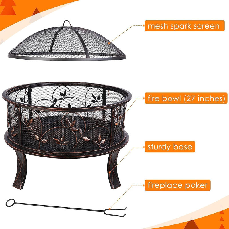 Andreal 73cm Round Iron Fire Pit Tool