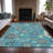 Washable Damask Indoor / Outdoor Rug-109572276