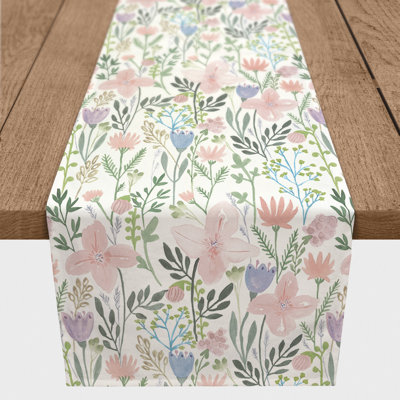 Braylenn Rectangle Floral Polyester Table Runner