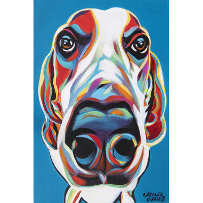 Nosey Dog I - Wrapped Canvas Painting