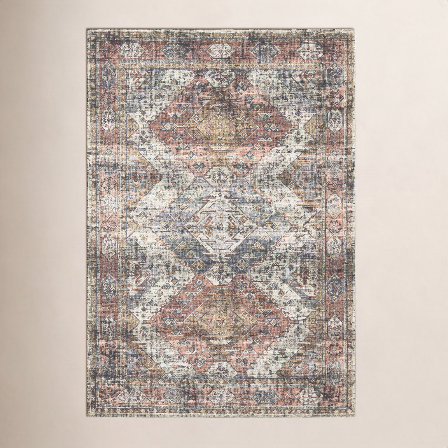 Gelo Apricot Mist Oriental Rug, Rectangle 7'6" x 9'6"
