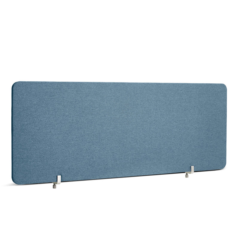Panneau d'intimité pivotant en tissu, embout, H 17,5 po x L 45 po, Bleu ardoise