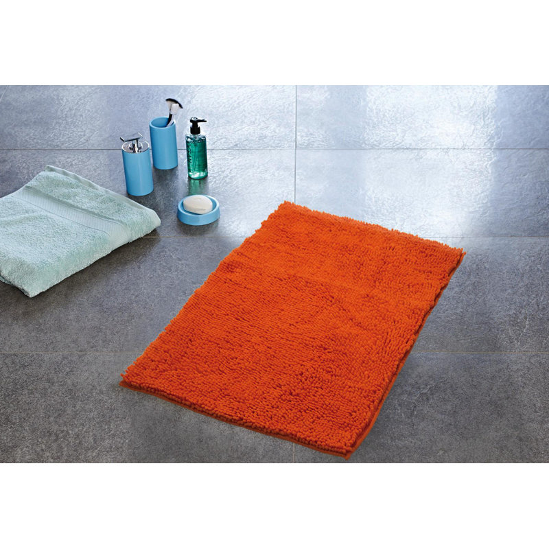 Neance Rectangle Non-Slip Bath Mat, Grey, 40cm W x 60cm L
