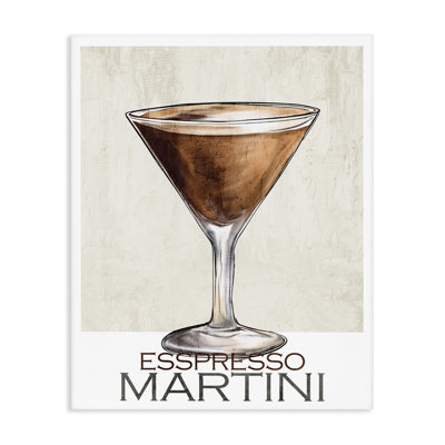 Toile espresso Martini sophistiquée, design par Kim Allen