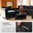 Modular Sectional Sofa, Comfy Cloud Couch With Movable Ottoman, Deep Seat Couch Sofa-Chenille-Black-42630995
