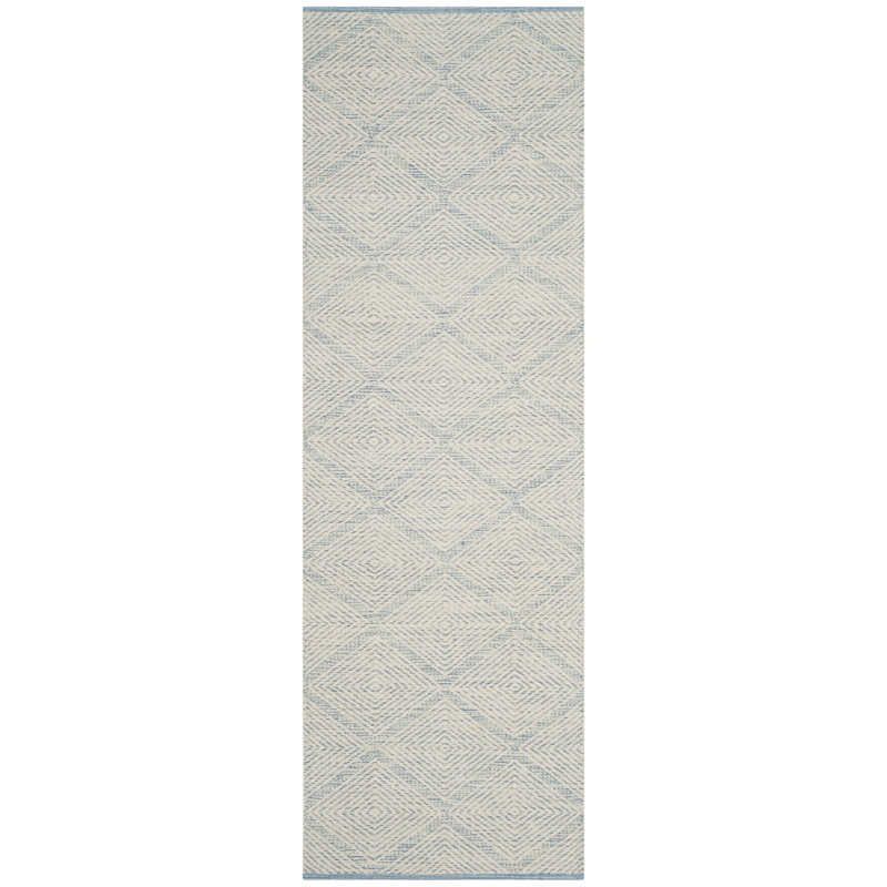Bester Hand Woven Cotton Geometric Rug, Rectangle 2'3" x 5'
