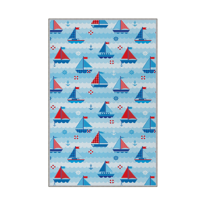 Tapis tissé de qualité supérieure, 5,2 x 7,5 pi, 100% polyester, antibactérien, antidérapant, hauteur des poils de 0,3 po | Lavable à la machine, impression numérique 3D | Parfait pour le salon, la chambre à coucher et le bureau