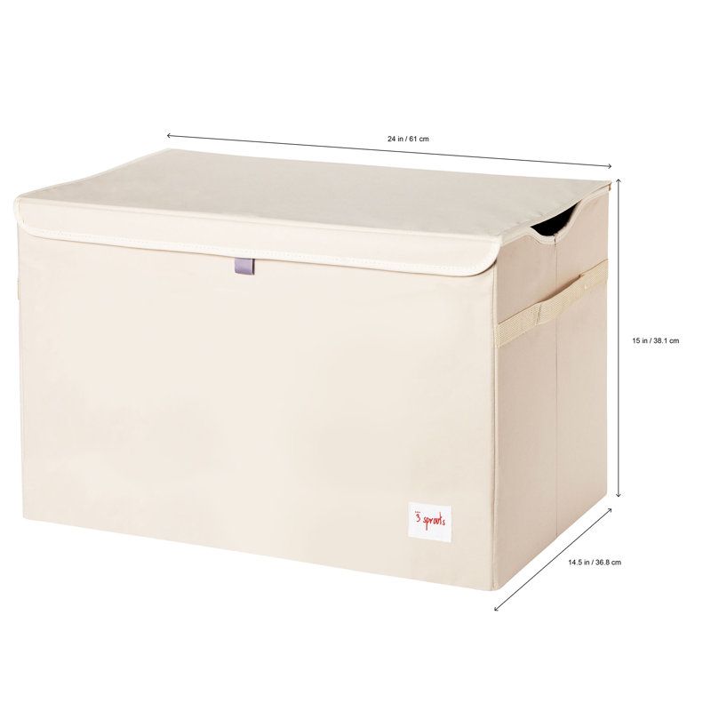 Tan and Blue Whale Polyester Kids Toy Chest
