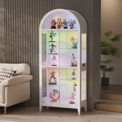 71'' Arch Display Cabinet with RGB Sensor Lights