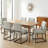 Polyester Upholstered Dining Chairs with Iron Leg Frame Side Chair (Set of 2)-2088669261