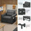 71.5cm Width 3-in-1 Convertible Sleeper Accent Chair Bed with Adjustable Backrest & Back Pillow-519789858